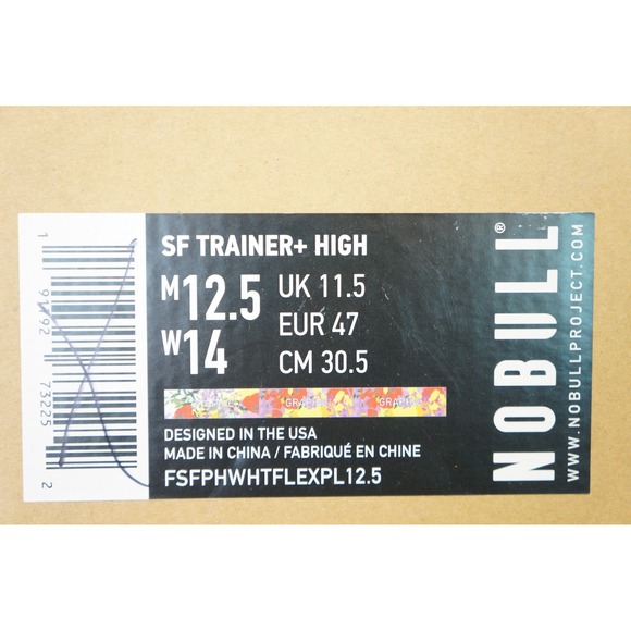 New Nobull Men's 12.5 Women's 14 SF Trainer Floral Multicolor High Top Sneakers - Picture 6 of 6